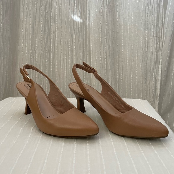 Clarks Women’s Kataleyna Step Slingback Pumps in Warm Beige Size 8 - Picture 2 of 4